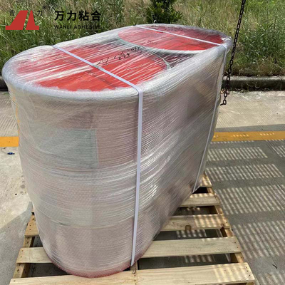 엷은 조각 모양 반응성 핫 멜트 PUR-8855를 계약하는  5000 Cps 섬유 접착제 접착제